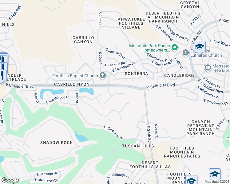 map of restaurants, bars, coffee shops, grocery stores, and more near 2110 East Barkwood Road in Phoenix