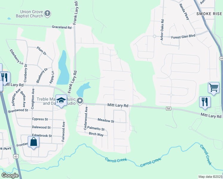 map of restaurants, bars, coffee shops, grocery stores, and more near 2801 Harmony Street in Northport