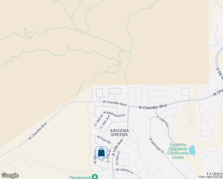 map of restaurants, bars, coffee shops, grocery stores, and more near 15218 South 17th Court in Phoenix