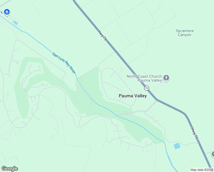 map of restaurants, bars, coffee shops, grocery stores, and more near 16025 El Tae Road in Pauma Valley