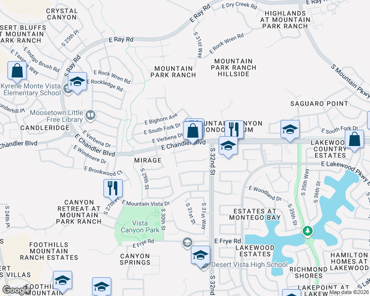 map of restaurants, bars, coffee shops, grocery stores, and more near in Phoenix