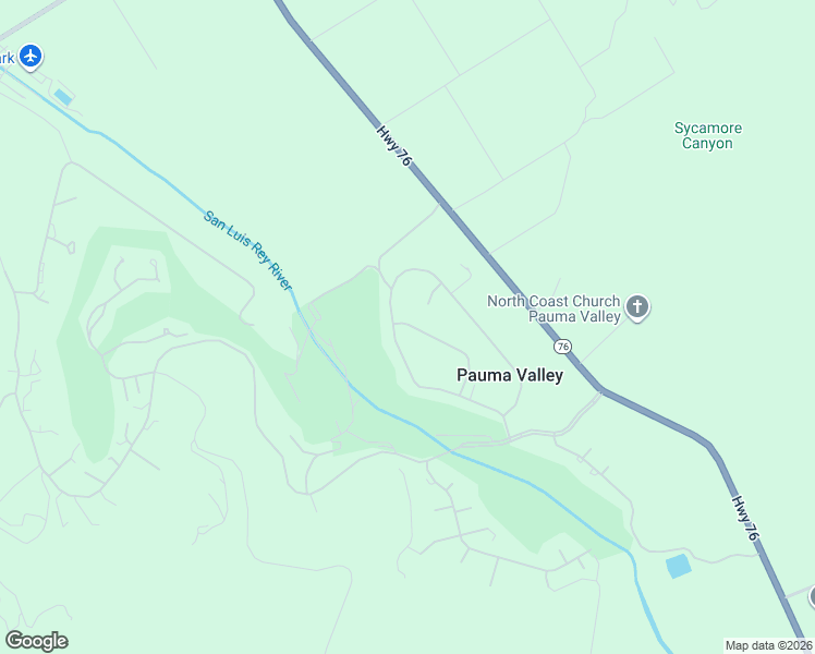 map of restaurants, bars, coffee shops, grocery stores, and more near 16025 El Tae Road in Pauma Valley