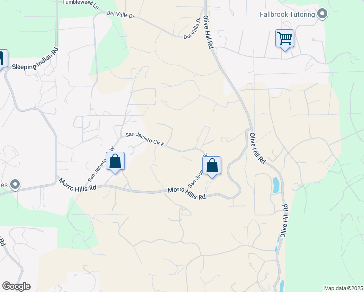 map of restaurants, bars, coffee shops, grocery stores, and more near 4938 San Jacinto Circle East in Fallbrook