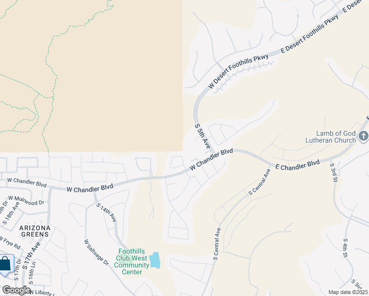 map of restaurants, bars, coffee shops, grocery stores, and more near 15550 South 5th Avenue in Phoenix