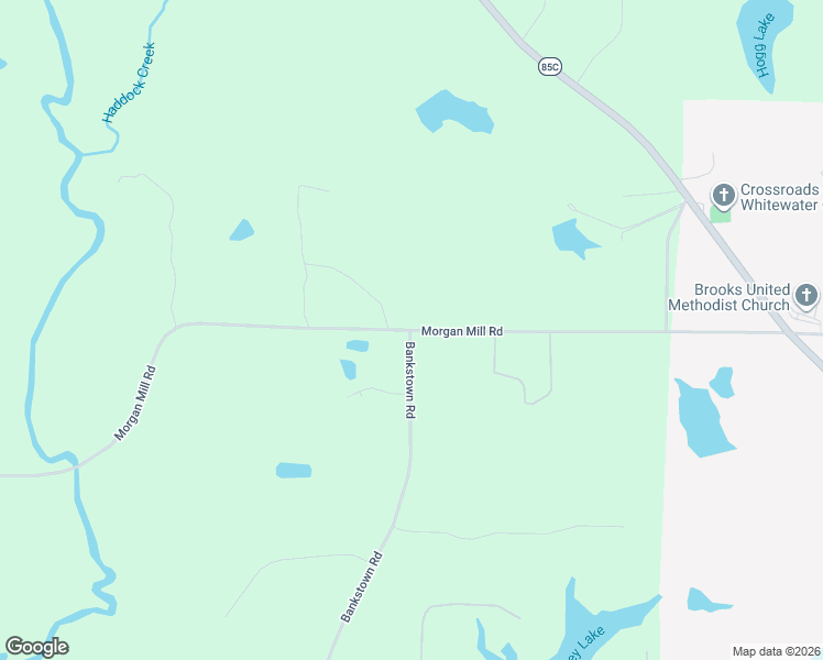 map of restaurants, bars, coffee shops, grocery stores, and more near 299 Morgan Mill Road in Brooks