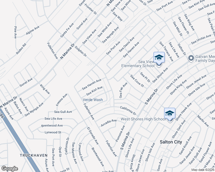 map of restaurants, bars, coffee shops, grocery stores, and more near 2457 Dolphin Drive in Thermal