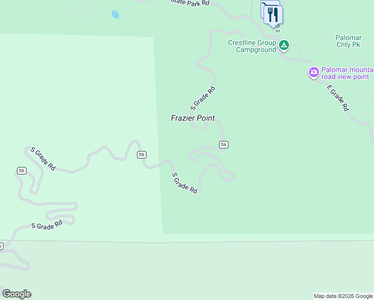 map of restaurants, bars, coffee shops, grocery stores, and more near 32924 South Grade Road in Pauma Valley