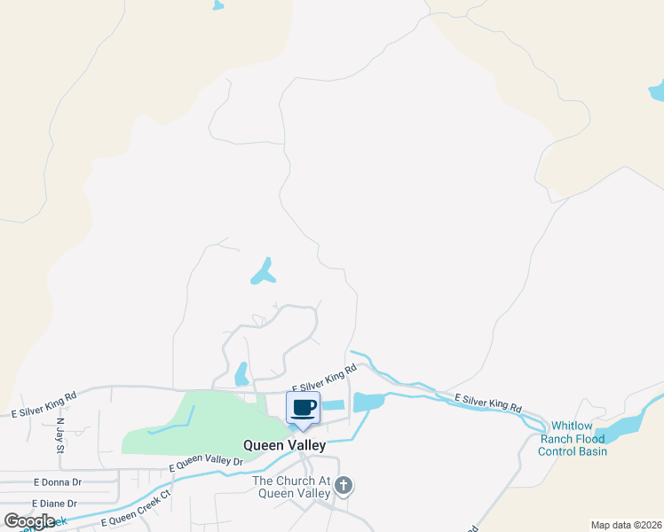 map of restaurants, bars, coffee shops, grocery stores, and more near 2155 Elephant Butte Road in Queen Valley