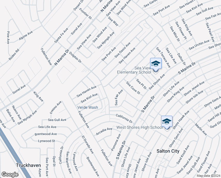 map of restaurants, bars, coffee shops, grocery stores, and more near 2459 Sea Bonita Avenue in Thermal