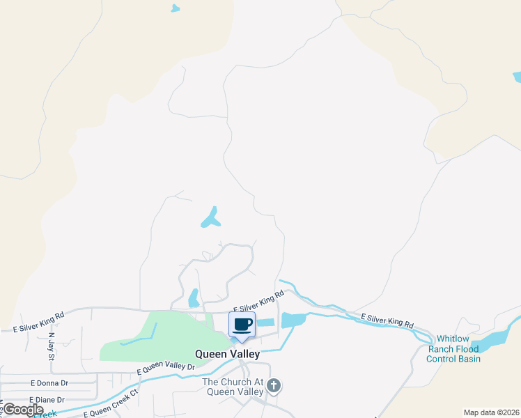 map of restaurants, bars, coffee shops, grocery stores, and more near 2155 Elephant Butte Road in Queen Valley
