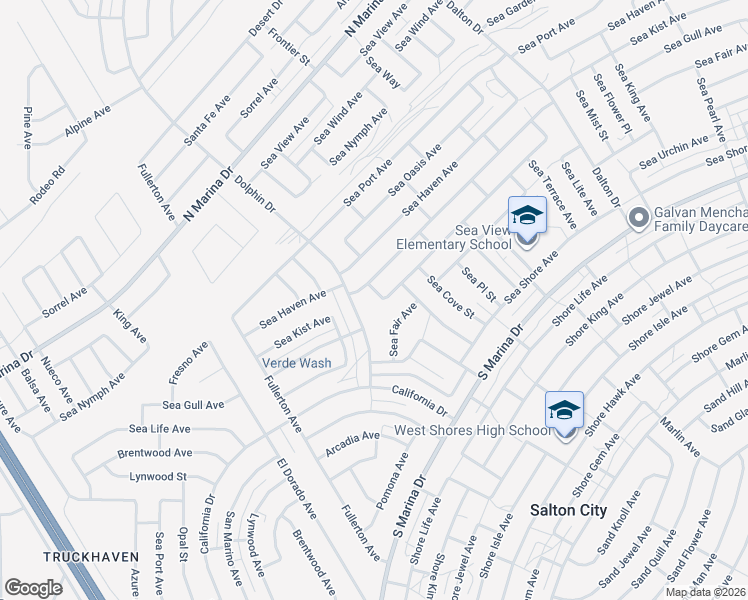 map of restaurants, bars, coffee shops, grocery stores, and more near 2459 Sea Bonita Avenue in Thermal