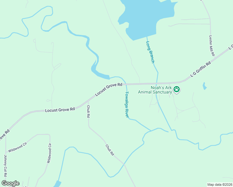 map of restaurants, bars, coffee shops, grocery stores, and more near 1563 Locust Grove Road in Locust Grove