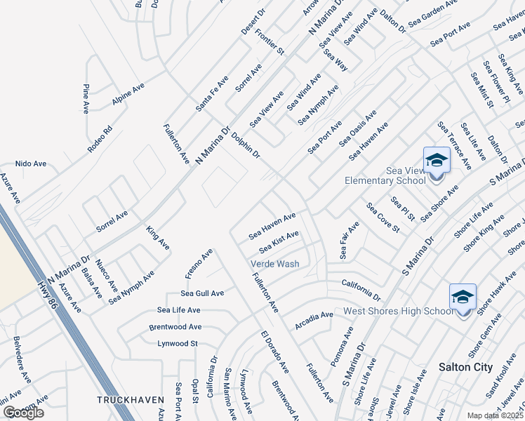 map of restaurants, bars, coffee shops, grocery stores, and more near 2463 Sea Tide Avenue in Thermal