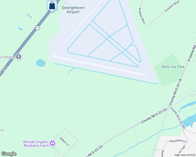 map of restaurants, bars, coffee shops, grocery stores, and more near 40 Governor Boone Lane in Georgetown