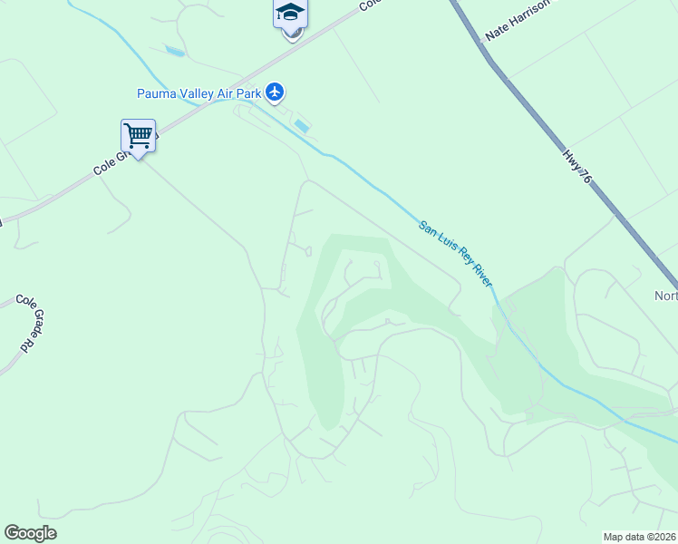map of restaurants, bars, coffee shops, grocery stores, and more near 32636 Taspa Court in Pauma Valley