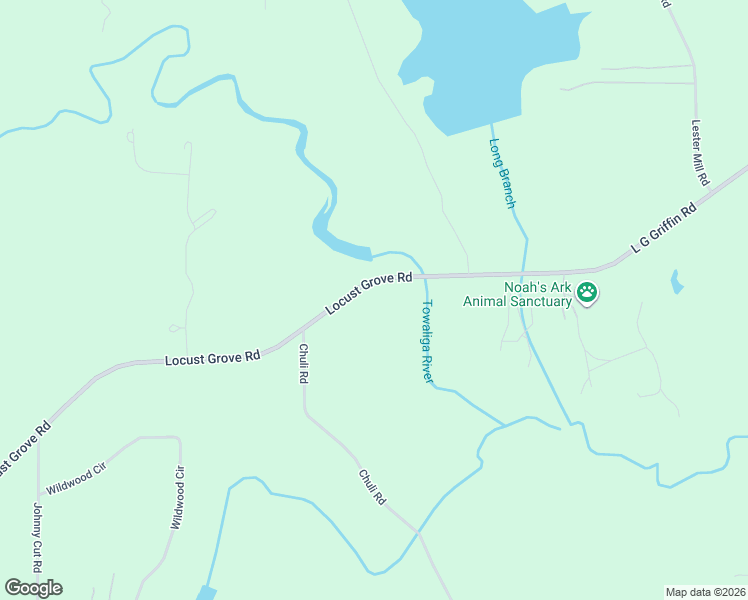 map of restaurants, bars, coffee shops, grocery stores, and more near 1563 Locust Grove Road in Locust Grove