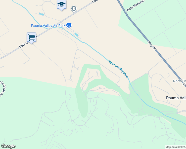 map of restaurants, bars, coffee shops, grocery stores, and more near 32626 Womsi Road in Pauma Valley