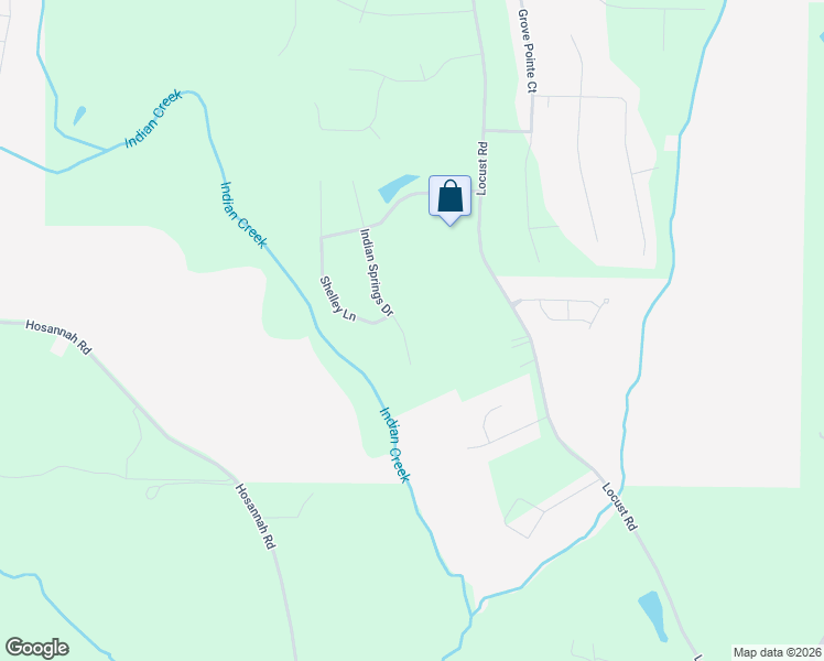 map of restaurants, bars, coffee shops, grocery stores, and more near 224 Indian Springs Drive in Locust Grove
