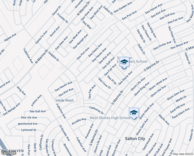 map of restaurants, bars, coffee shops, grocery stores, and more near 2467 Sea Gull Avenue in Thermal