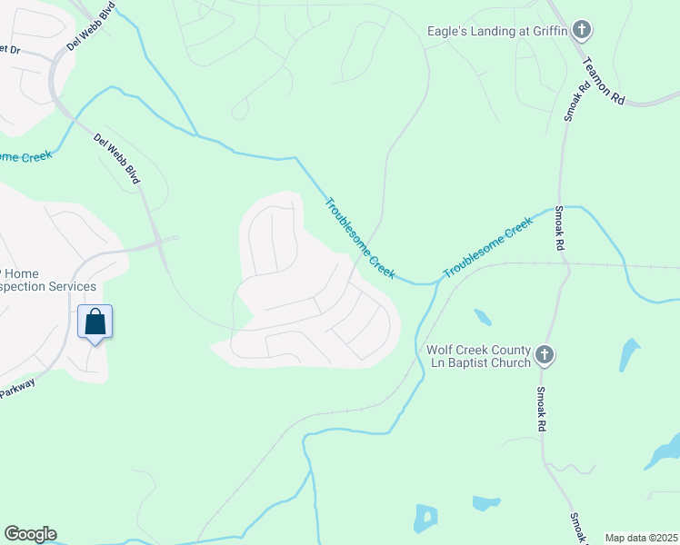 map of restaurants, bars, coffee shops, grocery stores, and more near 808 Peach Blossom Court in Griffin
