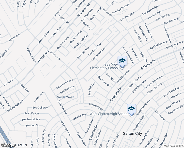 map of restaurants, bars, coffee shops, grocery stores, and more near 2467 Sea Gull Avenue in Thermal