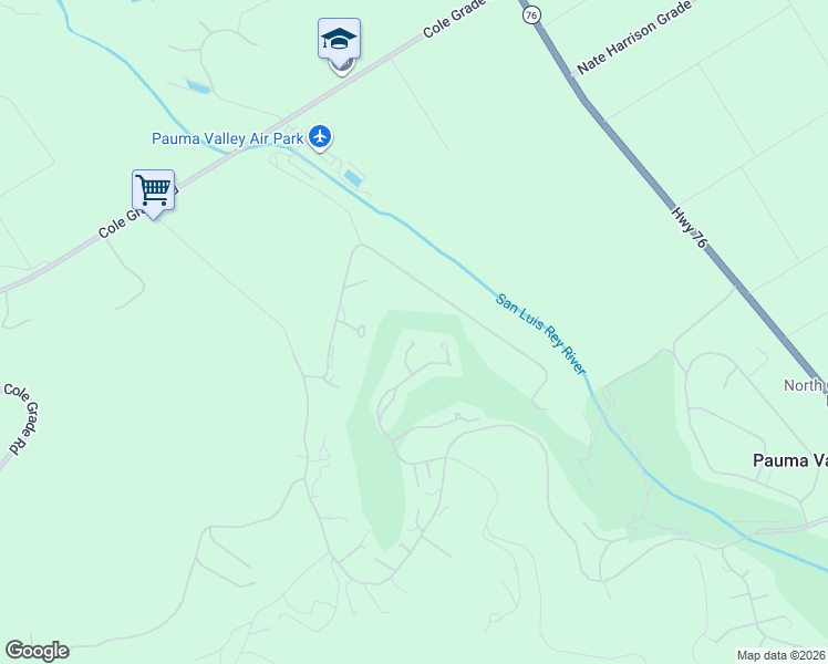 map of restaurants, bars, coffee shops, grocery stores, and more near 32688 Taspa Court in Pauma Valley