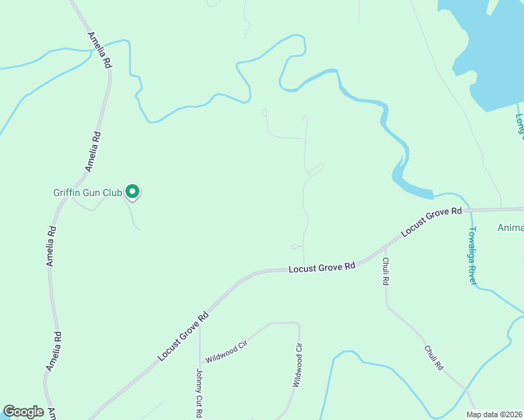 map of restaurants, bars, coffee shops, grocery stores, and more near 2007 River Falls Drive in Griffin