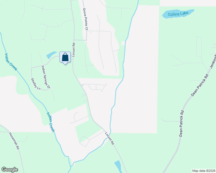 map of restaurants, bars, coffee shops, grocery stores, and more near 416 Bell Flower Trail in Locust Grove