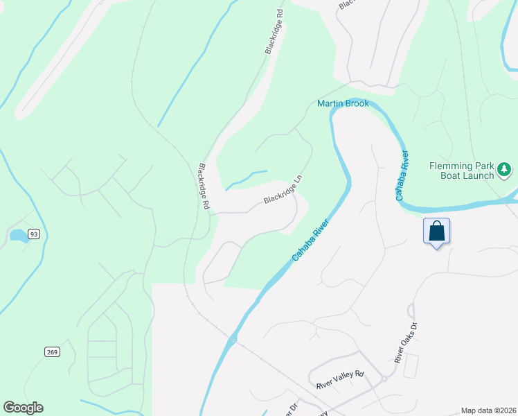 map of restaurants, bars, coffee shops, grocery stores, and more near 2756 Blackridge Lane in Hoover