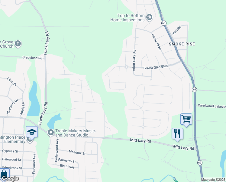 map of restaurants, bars, coffee shops, grocery stores, and more near 13903 Prince William Way in Northport
