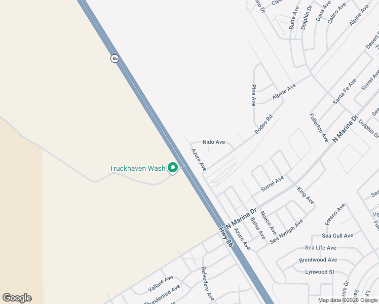 map of restaurants, bars, coffee shops, grocery stores, and more near 2479 Azure Avenue in Thermal