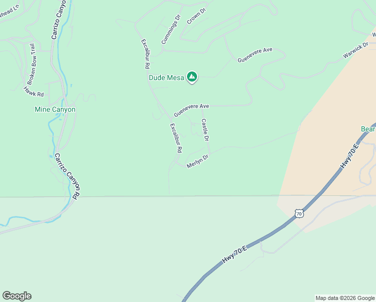 map of restaurants, bars, coffee shops, grocery stores, and more near 509 Excalibur Road in Ruidoso