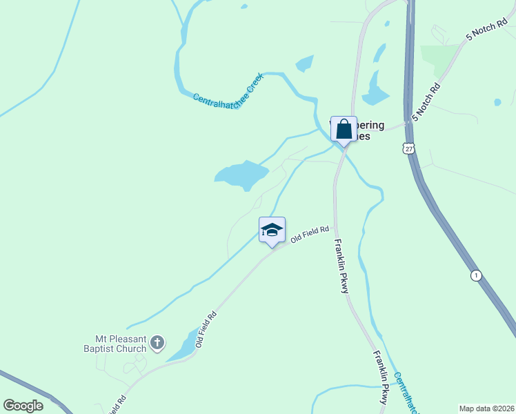 map of restaurants, bars, coffee shops, grocery stores, and more near 1194 Old Field Road in Franklin