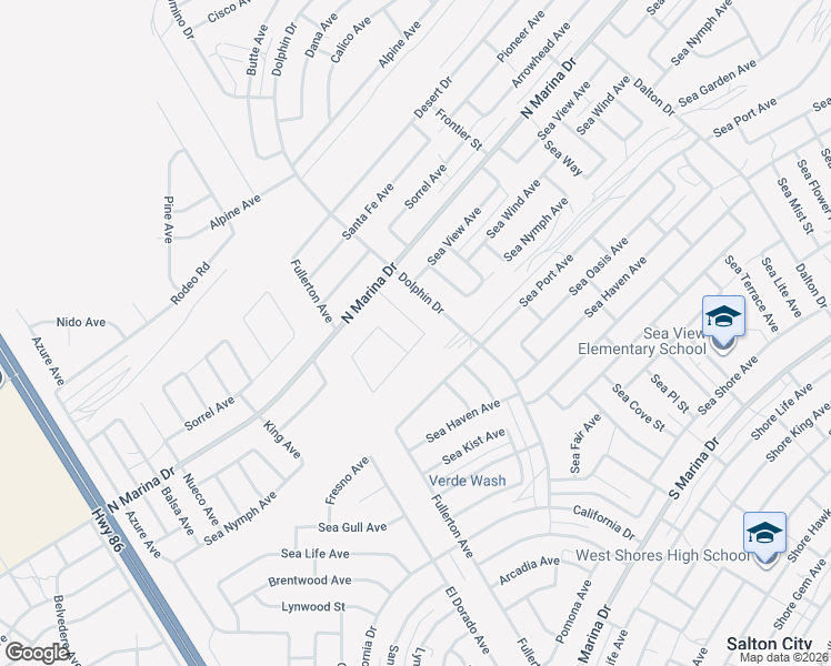 map of restaurants, bars, coffee shops, grocery stores, and more near 2485 Sea Nymph Avenue in Thermal