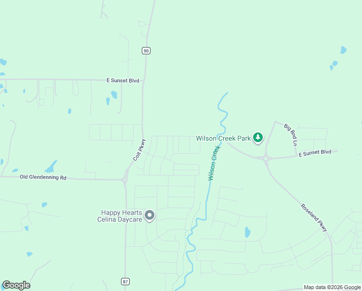 map of restaurants, bars, coffee shops, grocery stores, and more near 1124 Broomsedge Mews in Celina