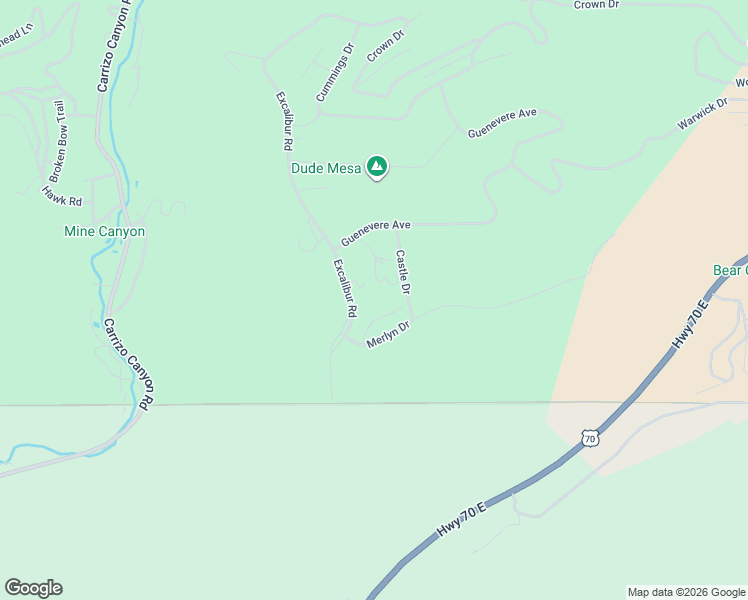 map of restaurants, bars, coffee shops, grocery stores, and more near 509 Excalibur Road in Ruidoso