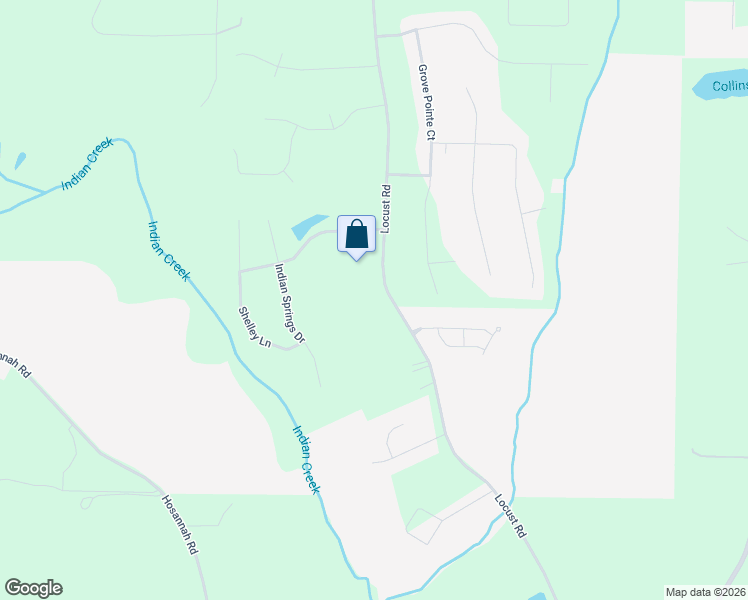 map of restaurants, bars, coffee shops, grocery stores, and more near 677 Locust Road in Locust Grove