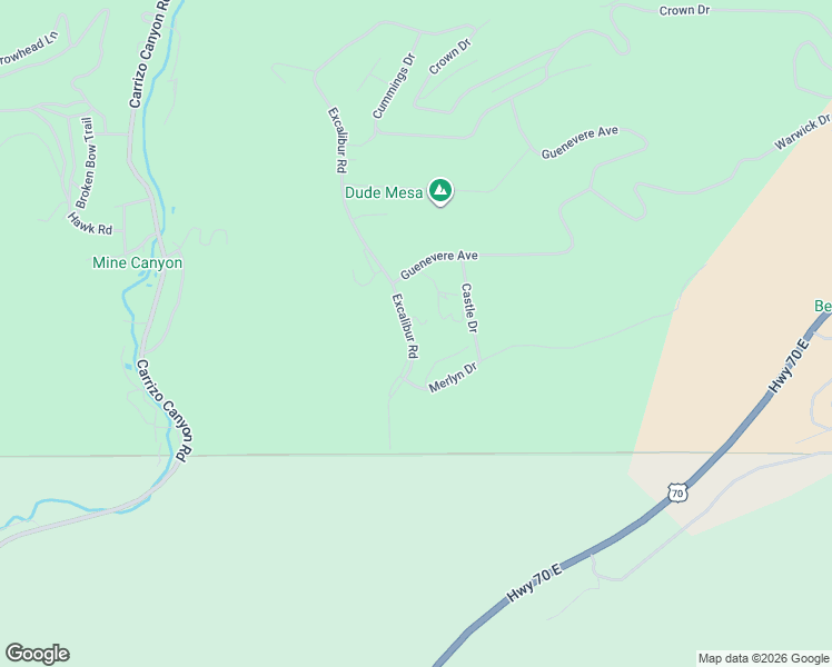 map of restaurants, bars, coffee shops, grocery stores, and more near 509 Excalibur Road in Ruidoso