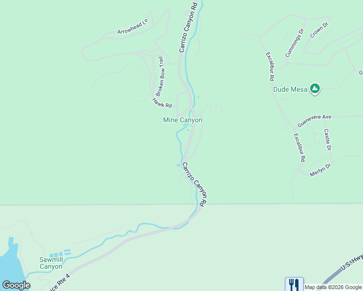 map of restaurants, bars, coffee shops, grocery stores, and more near 890-906 Carrizo Canyon Road in Ruidoso