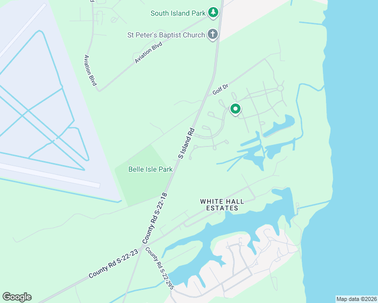 map of restaurants, bars, coffee shops, grocery stores, and more near 3935 South Island Road in Georgetown