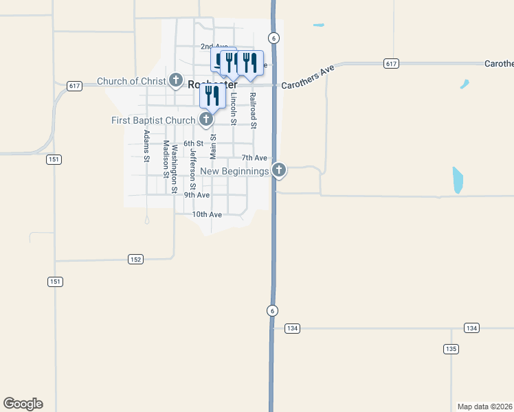 map of restaurants, bars, coffee shops, grocery stores, and more near 909 Railroad Street in Rochester