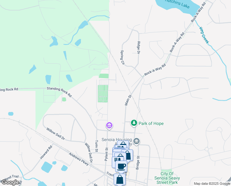 map of restaurants, bars, coffee shops, grocery stores, and more near 37 Matthews Street in Senoia