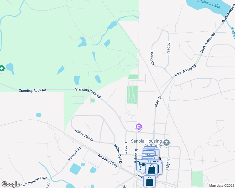 map of restaurants, bars, coffee shops, grocery stores, and more near 115 Miller Court in Senoia