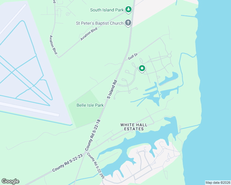 map of restaurants, bars, coffee shops, grocery stores, and more near 3935 South Island Road in Georgetown