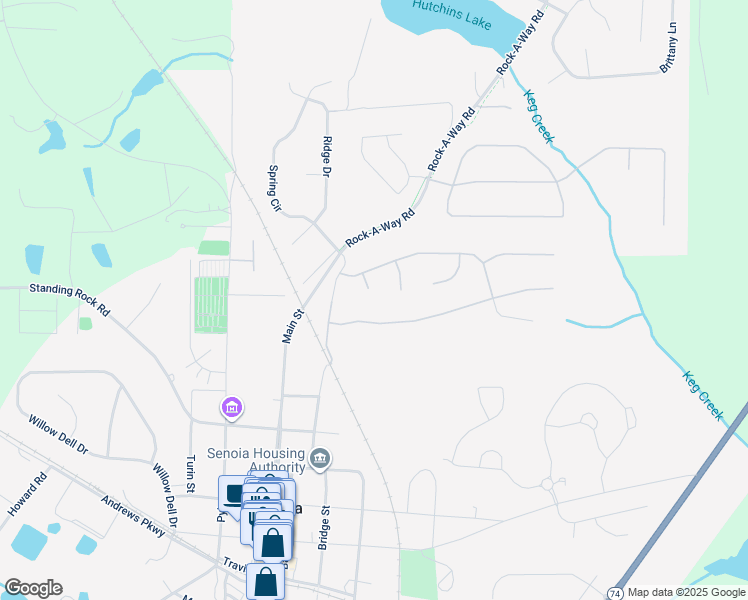 map of restaurants, bars, coffee shops, grocery stores, and more near 131 Beech Court in Senoia