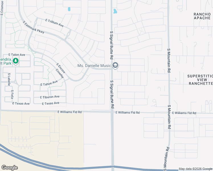 map of restaurants, bars, coffee shops, grocery stores, and more near 5747 South Del Rancho in Mesa