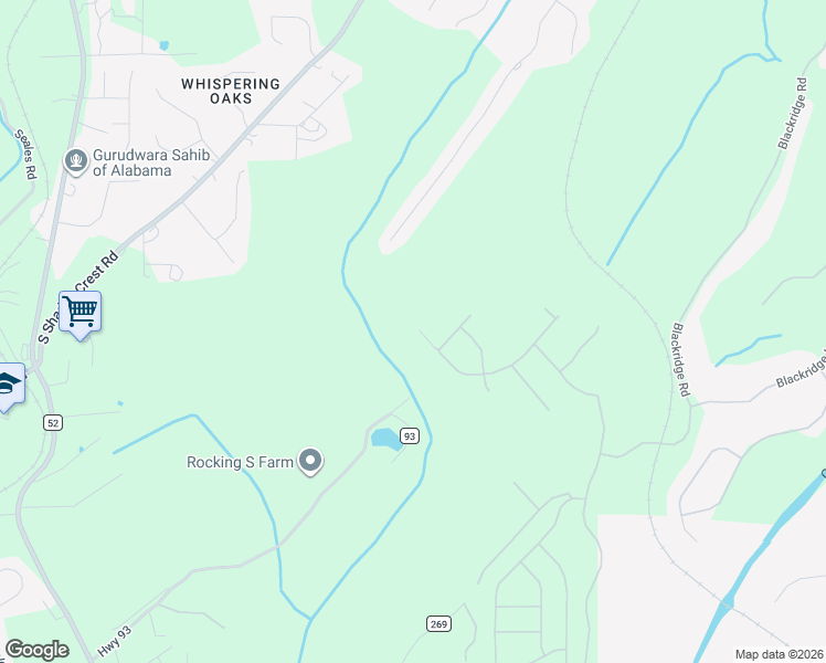 map of restaurants, bars, coffee shops, grocery stores, and more near 1820 Southpointe Drive in Hoover