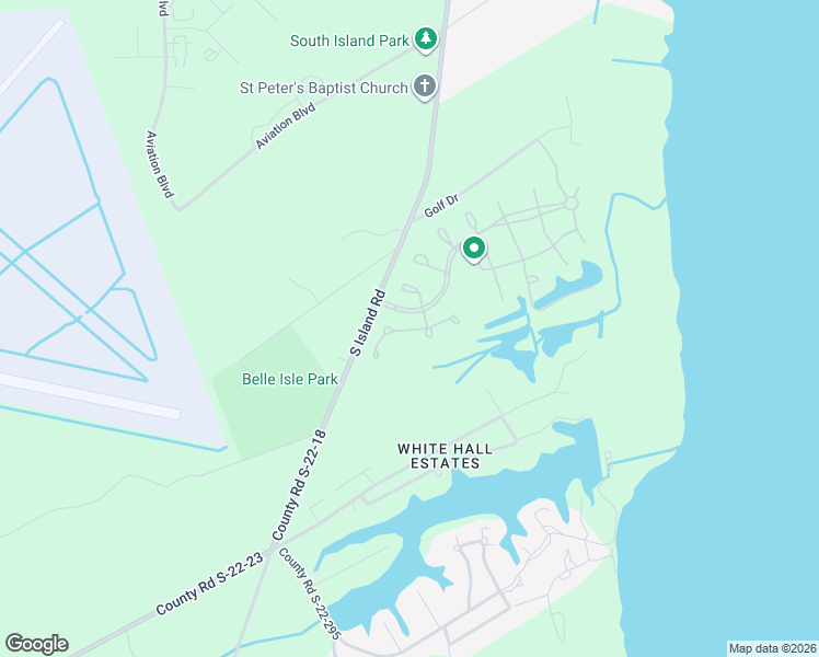 map of restaurants, bars, coffee shops, grocery stores, and more near Plantation Boulevard in Georgetown