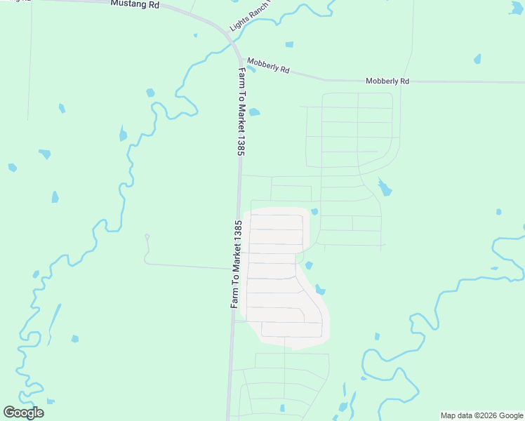 map of restaurants, bars, coffee shops, grocery stores, and more near 424 Farm to Market Road 1385 in Pilot Point