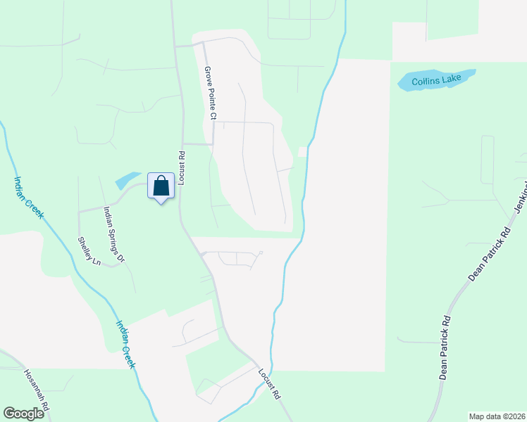 map of restaurants, bars, coffee shops, grocery stores, and more near 626 Grove Pointe Way in Locust Grove